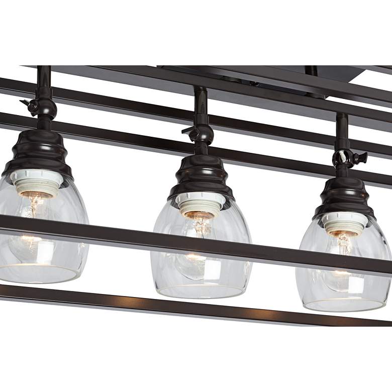 Image 4 Pro Track Brennan 29 1/2" Wide 4-Light Bronze Cage Track Fixture more views