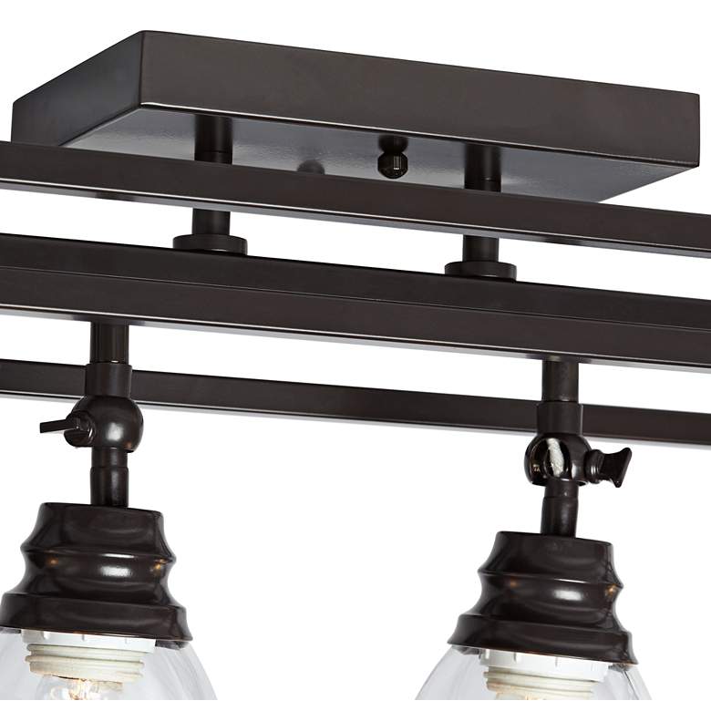 Image 5 Pro Track Brennan 29 1/2" Wide 4-Light Bronze Cage Track Fixture more views