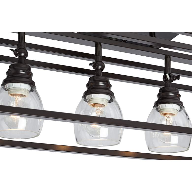 Image 4 Pro Track Brennan 4-Light Bronze Cage Track Fixture more views