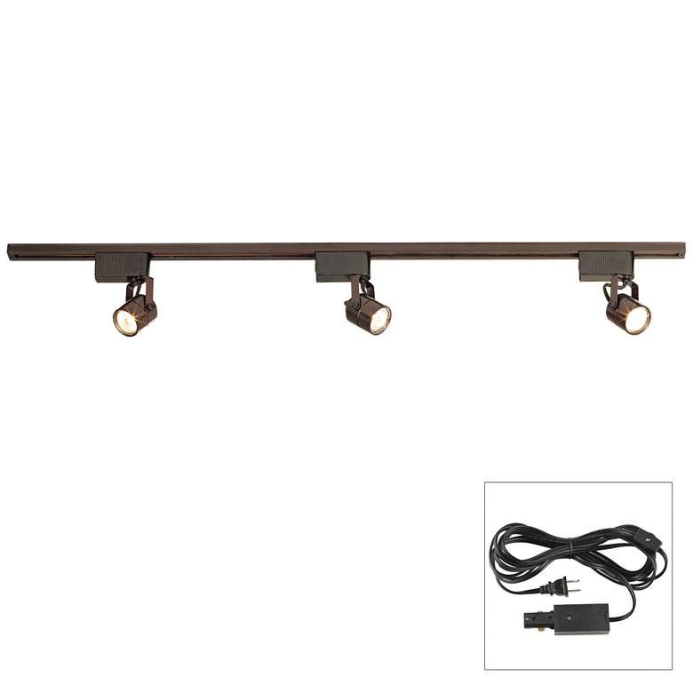 Image 1 Pro Track® Bronze Finish 150W LV Plug-In Linear Track Kit
