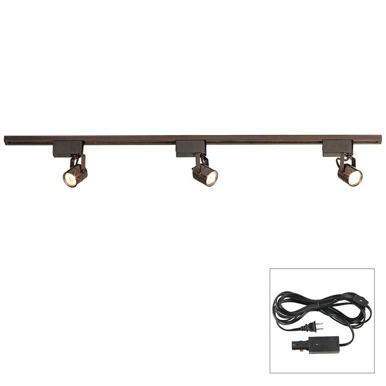 Image 1 Pro Track&#174; Bronze Finish 150W LV Plug-In Linear Track Kit