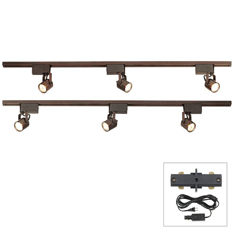 Image 1 Pro Track® Bronze Finish 300W LV Plug-In Linear Track Kit