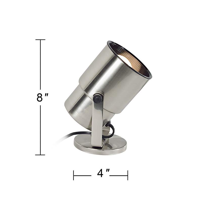 Image 7 Pro Track Brushed Nickel 8" High Accent Uplight more views