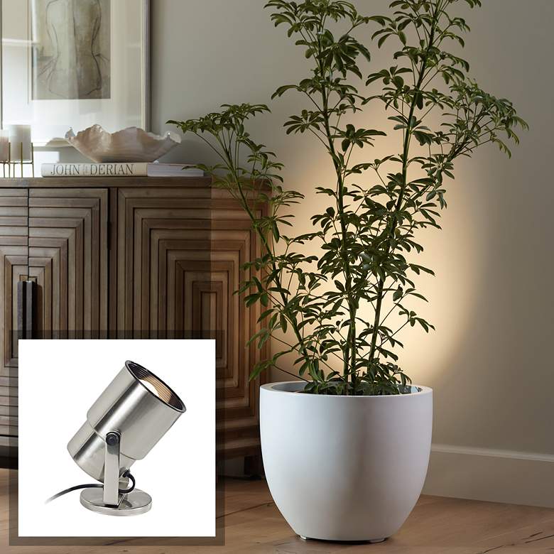 Image 1 Pro Track Brushed Nickel 8" High BR20 LED Accent Uplight