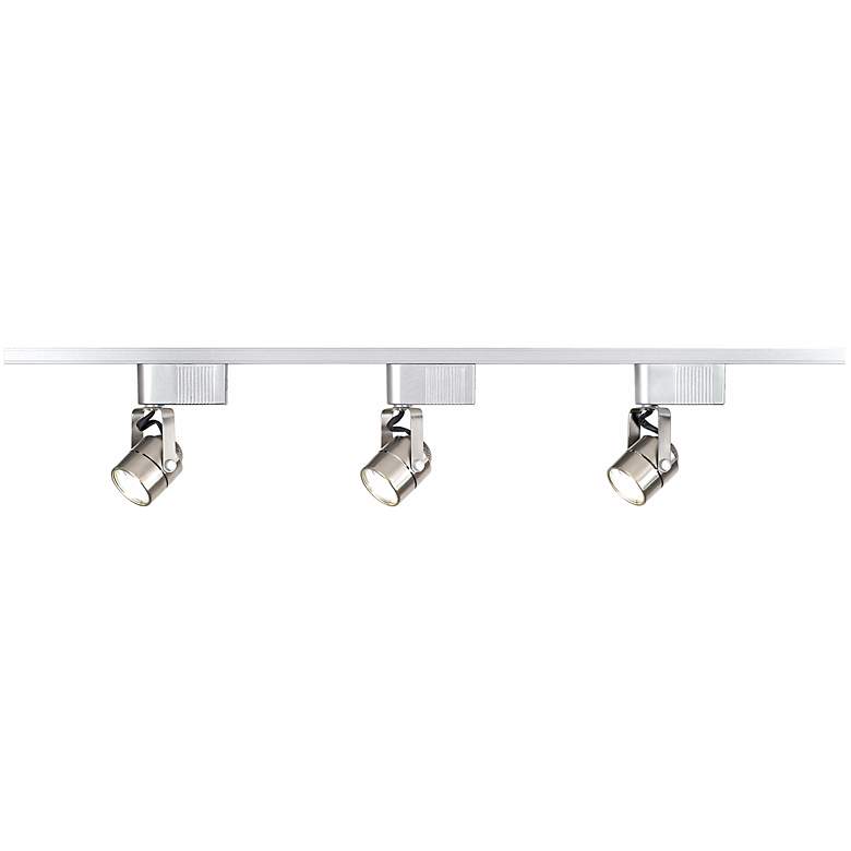 Image 2 Pro Track® Brushed Steel  Three Lights Track Kit For Wall or Ceiling