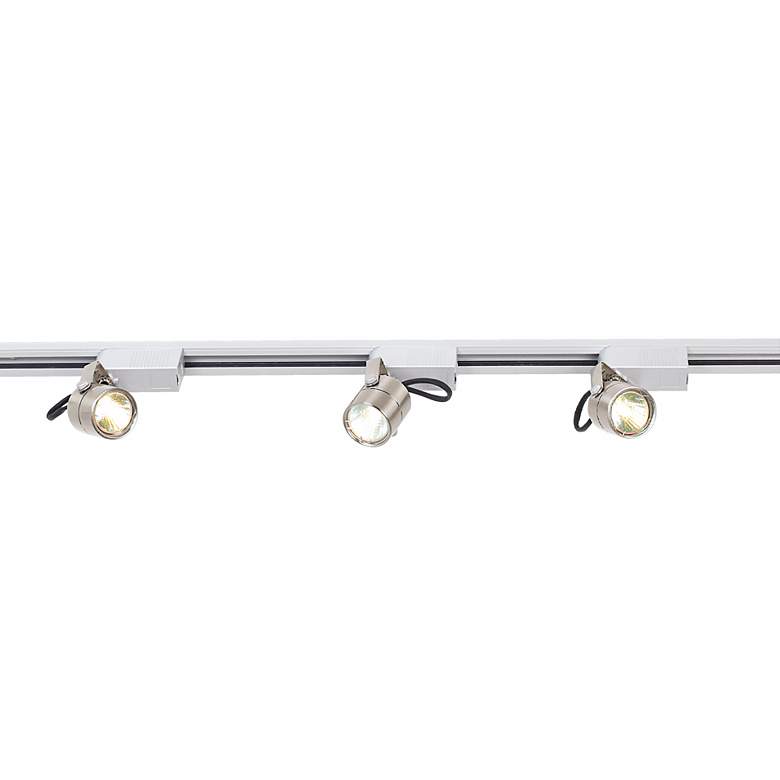 Image 4 Pro Track® Brushed Steel  Three Lights Track Kit For Wall or Ceiling more views