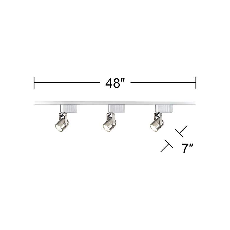 Image 7 Pro Track® Brushed Steel  Three Lights Track Kit For Wall or Ceiling more views