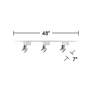Pro Track&#174; Brushed Steel  Three Lights Track Kit For Wall or Ceiling