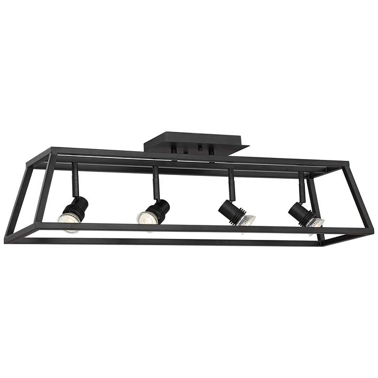 Image 7 Pro Track Carmel Flat Black Cage 4-Light LED Track Fixture more views