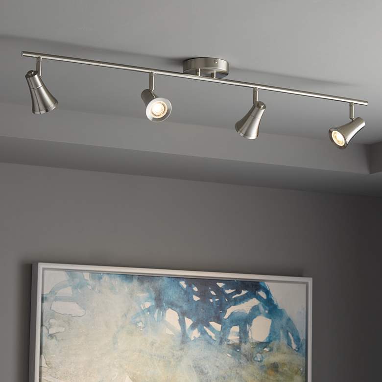 Image 1 Pro Track Castro 4-Light Brushed Nickel LED Track Fixture