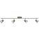 Pro Track Castro 40" Wide 4-Light 6.5W GU10 Nickel LED Track Fixture