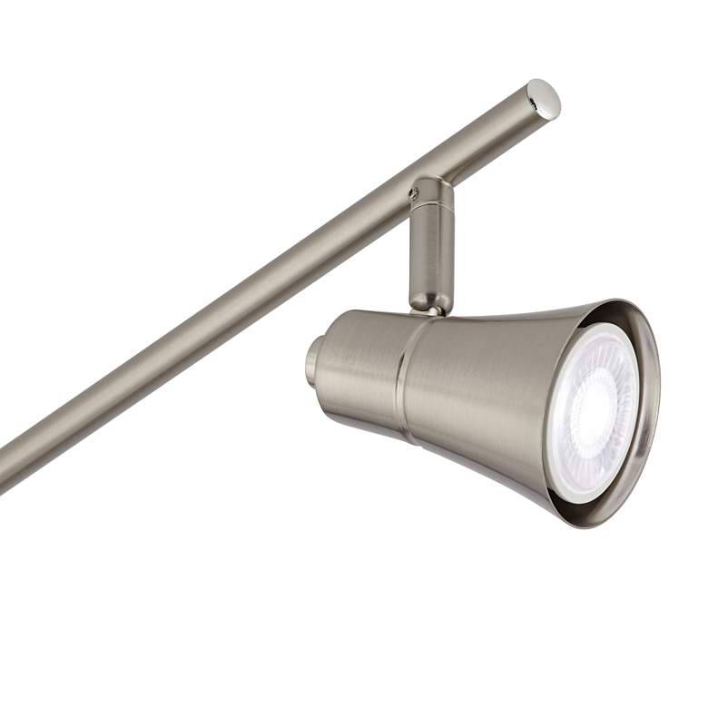 Image 3 Pro Track Castro 40" Wide 4-Light 6.5W GU10 Nickel LED Track Fixture more views