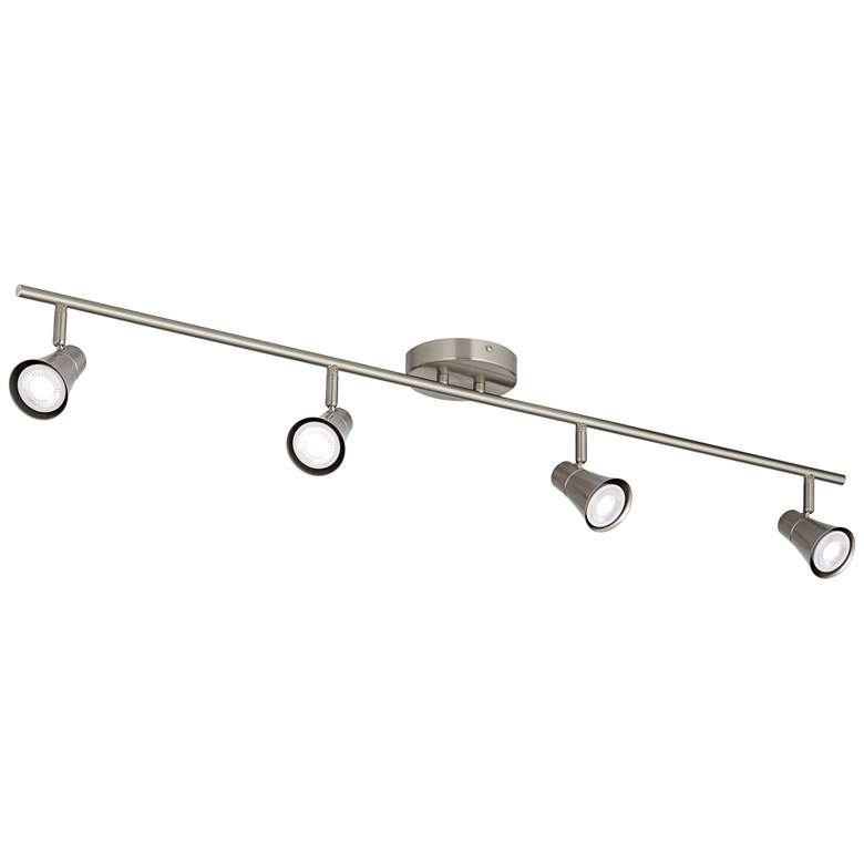 Image 6 Pro Track Castro 40" Wide 4-Light 6.5W GU10 Nickel LED Track Fixture more views