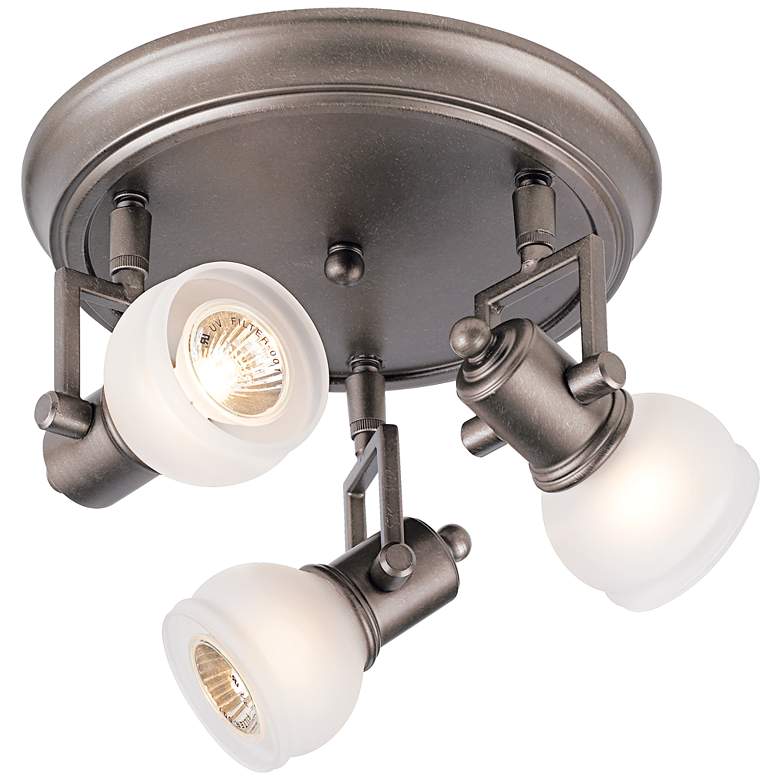 Image 3 Pro Track® Chace Pewter 10" Wide 3-Light Ceiling Light