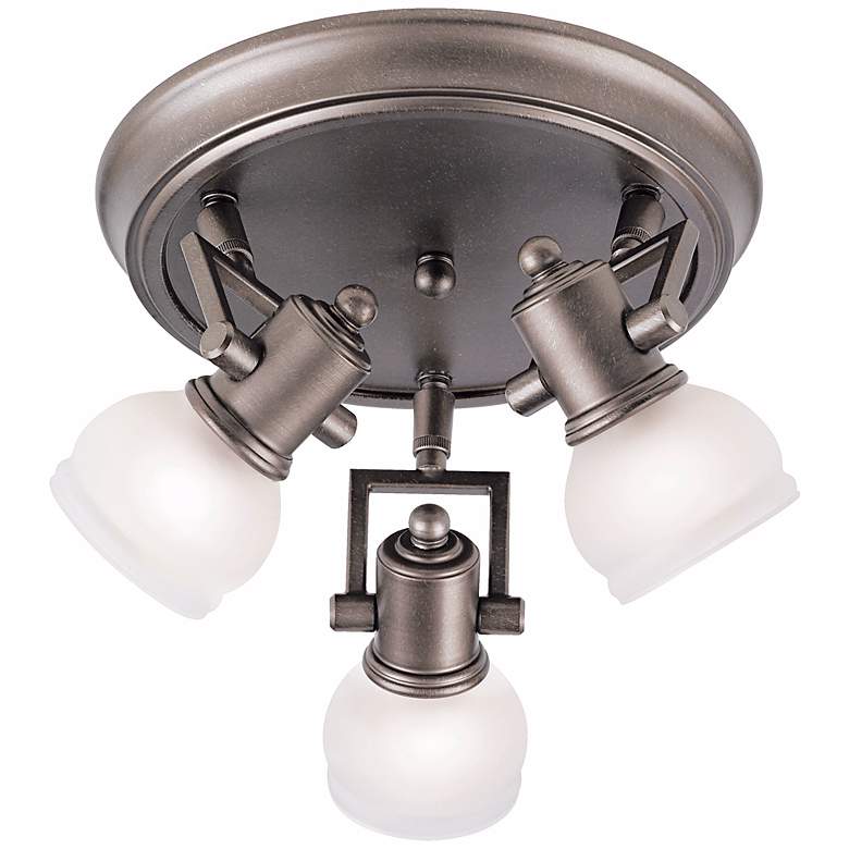 Image 4 Pro Track® Chace Pewter 10" Wide 3-Light Ceiling Light more views