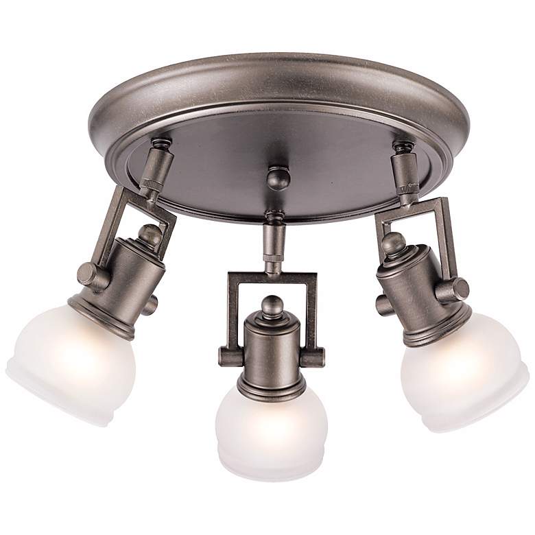 Image 5 Pro Track&#174; Chace Pewter 10 inch Wide 3-Light Ceiling Light more views