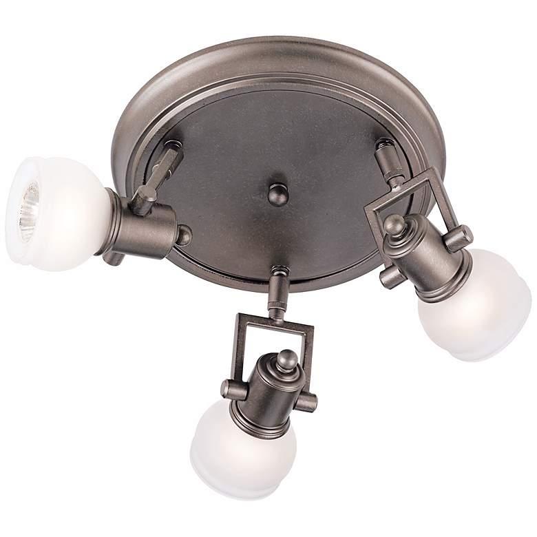 Image 6 Pro Track® Chace Pewter 10" Wide 3-Light Ceiling Light more views