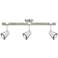 Pro Track Copalis 3-Light Nickel and Wood LED Track Fixture
