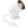 2_Pro Track Cord-n-Plug 8" High White Accent Uplight with Foot Switch