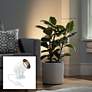 1_Pro Track Cord-n-Plug 8" High White Accent Uplight with Foot Switch