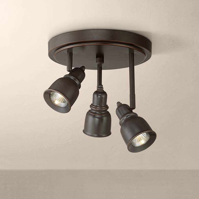 Image 1 Pro Track Denise 3-Light Bronze LED Track Fixture