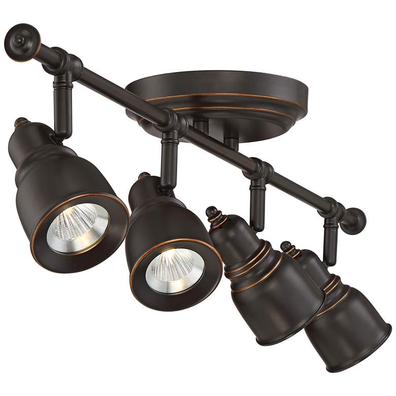 Image 6 Pro Track&#174; Denise 4-Light Bronze 6.5W LED Track Fixture more views