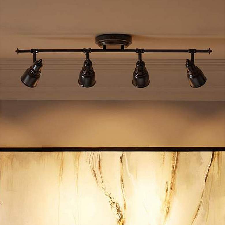 Image 1 Pro Track® Denise 4-Light Bronze LED Track Fixture
