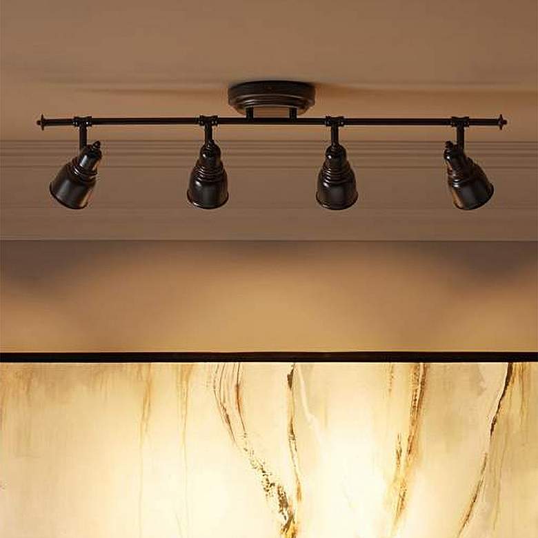 Image 1 Pro Track&#174; Denise 4-Light Bronze LED Track Fixture