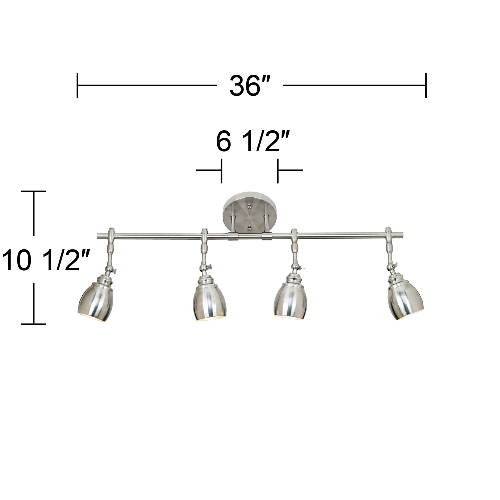 Image 7 Pro Track Elm Park 36" Wide Brushed Nickel 4-Light Track Fixture more views