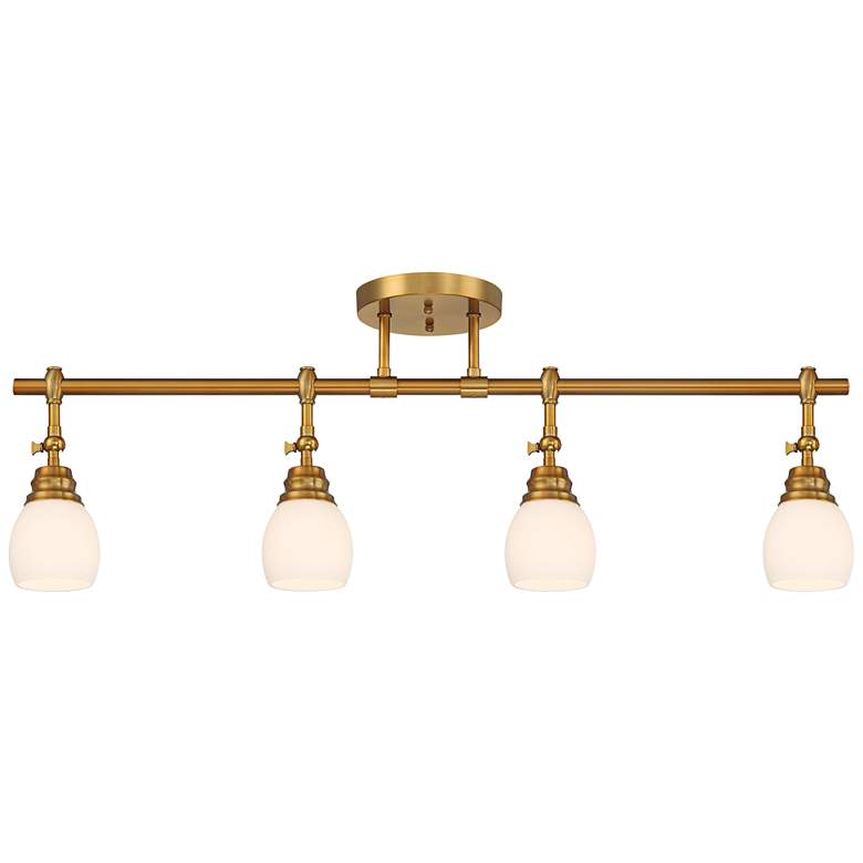 Image 2 Pro Track Elm Park 4-Head Gold Finish Wall or Ceiling Track Light Kit