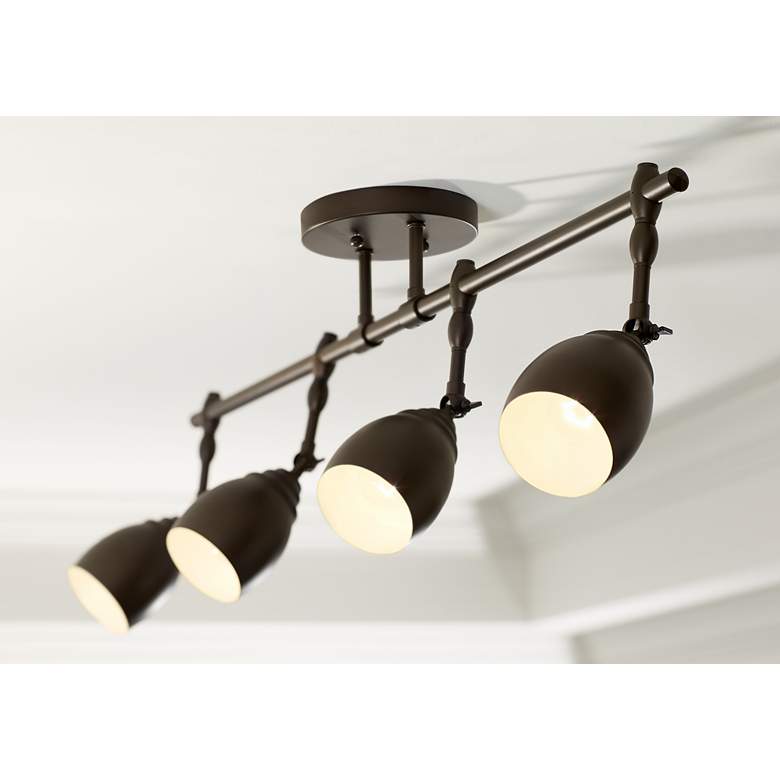 Image 1 Pro Track Elm Park 4-Light Oiled Rubbed Bronze ceiling or wall Track kit