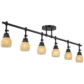 Image5 of Pro Track Elm Park 57 1/2" Bronze 6-Light Track Fixture Ceiling Light more views