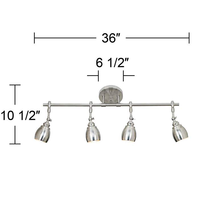Image 7 Pro Track&#174; Elm Park Brushed Nickel 4-Light ceiling or wall Track Kit more views