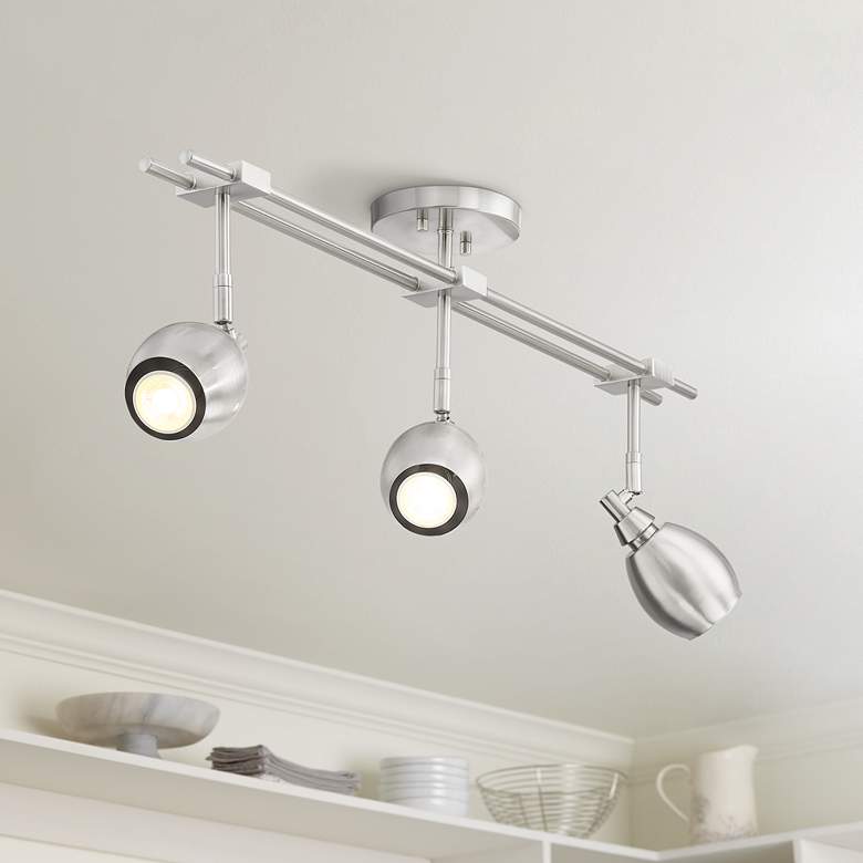 Image 1 Pro Track Ericson 3-Light Brushed Nickel LED Track Fixture