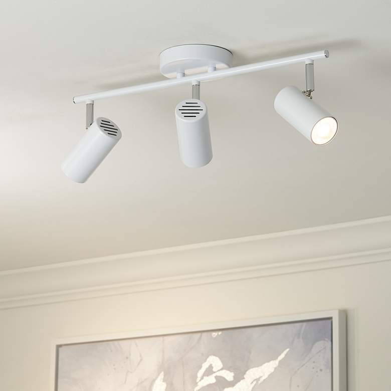 Image 1 Pro Track Galena 19 1/8" Wide 3-Light White Finish LED Track Fixture