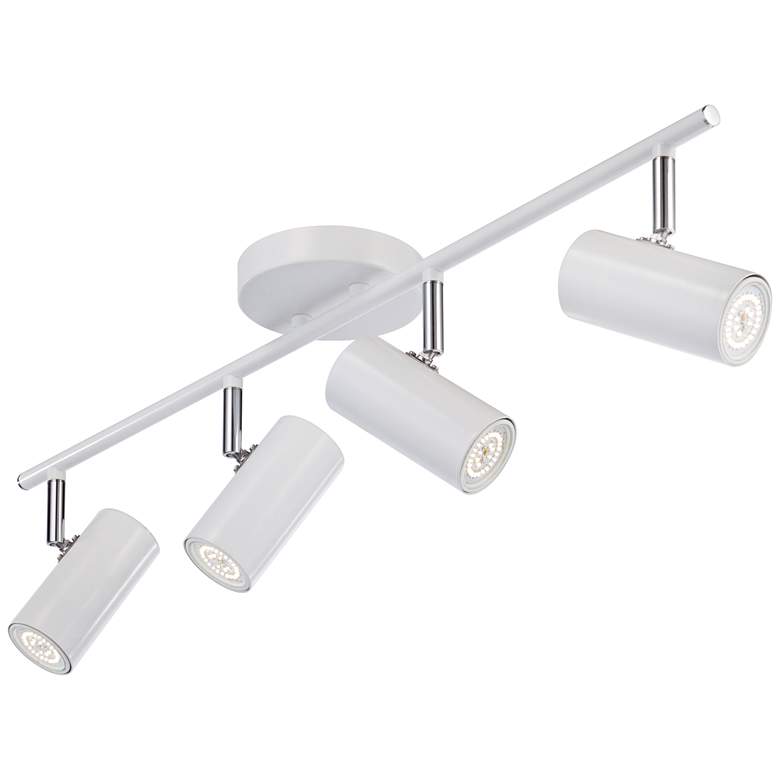 Image 6 Pro Track Galena 27 7/8 inch Wide 4-Light Matte White LED Track Fixture more views