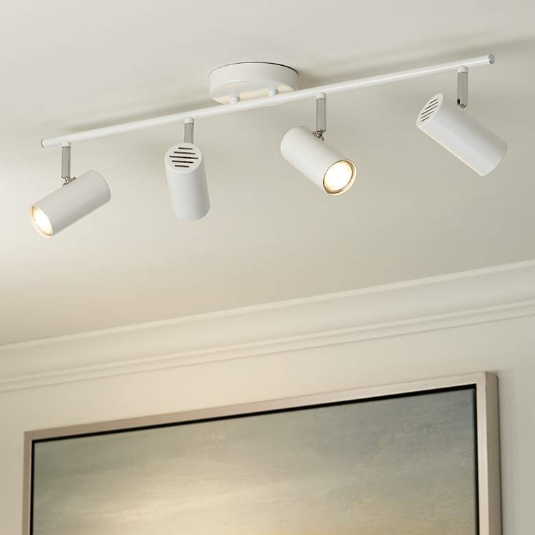 Image 1 Pro Track Galena 28" Wide 4-Light Matte White LED Track Light Fixture