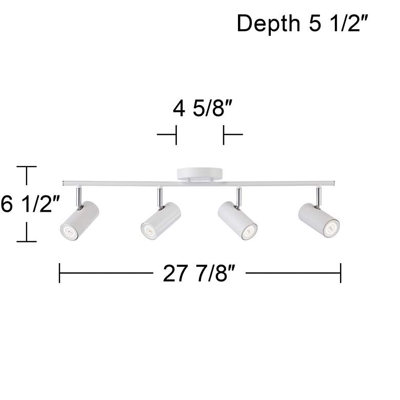 Image 7 Pro Track Galena 28" Wide 4-Light Matte White LED Track Light Fixture more views