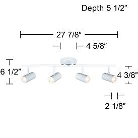 Image4 of Pro Track Galena 4-Light White Adustable LED Track Fixture more views