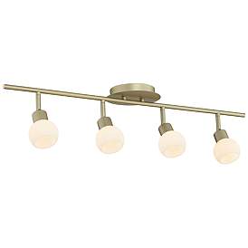 Image2 of Pro Track® Globe Brass 4-Light LED Plug-In Track Fixture