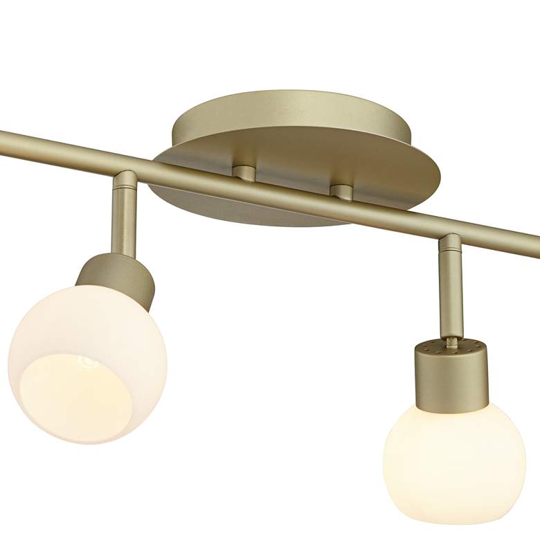 Image 3 Pro Track® Globe Brass 4-Light LED Plug-In Track Fixture more views
