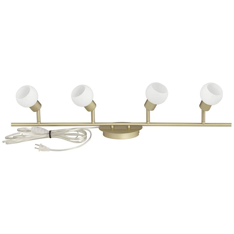 Image 7 Pro Track® Globe Brass 4-Light LED Plug-In Track Fixture more views