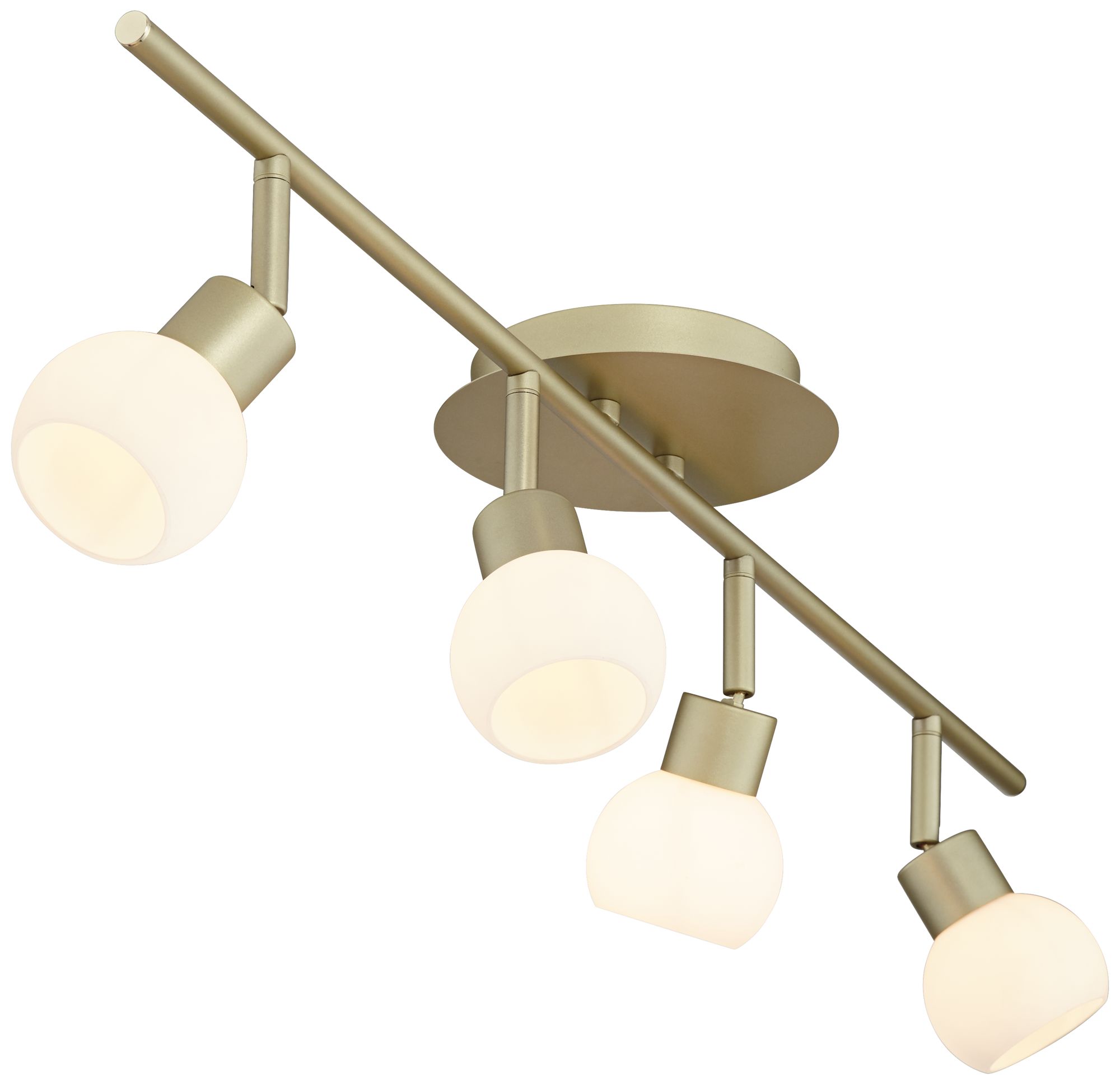 Pro Track® Globe Brass 4-Light LED Plug-In Track Fixture