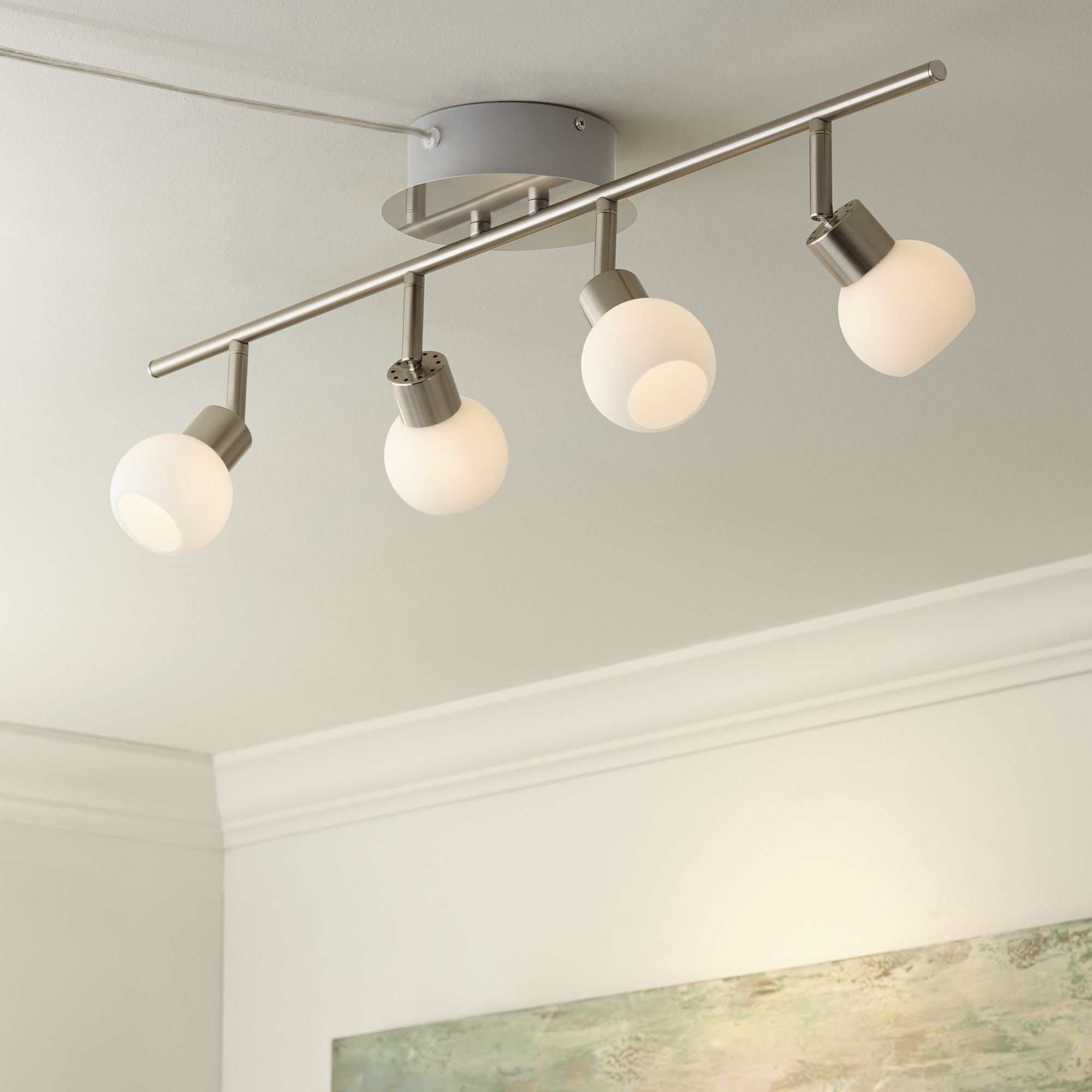 Track lighting with store plug in cord