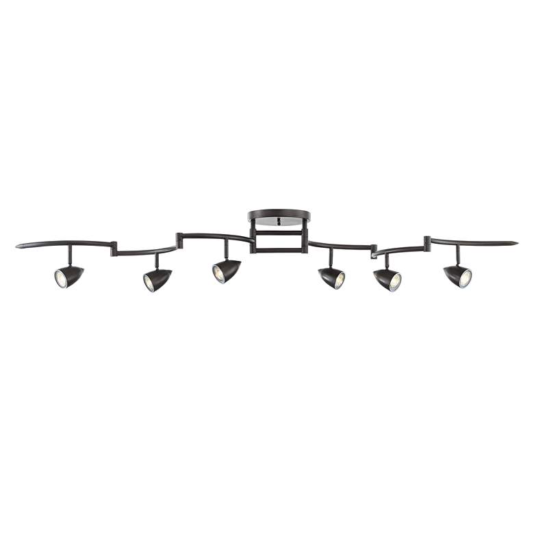 Image 1 Pro Track Heavy Duty Axel 6-Light Track Fixture with Replaceable LED Bulbs