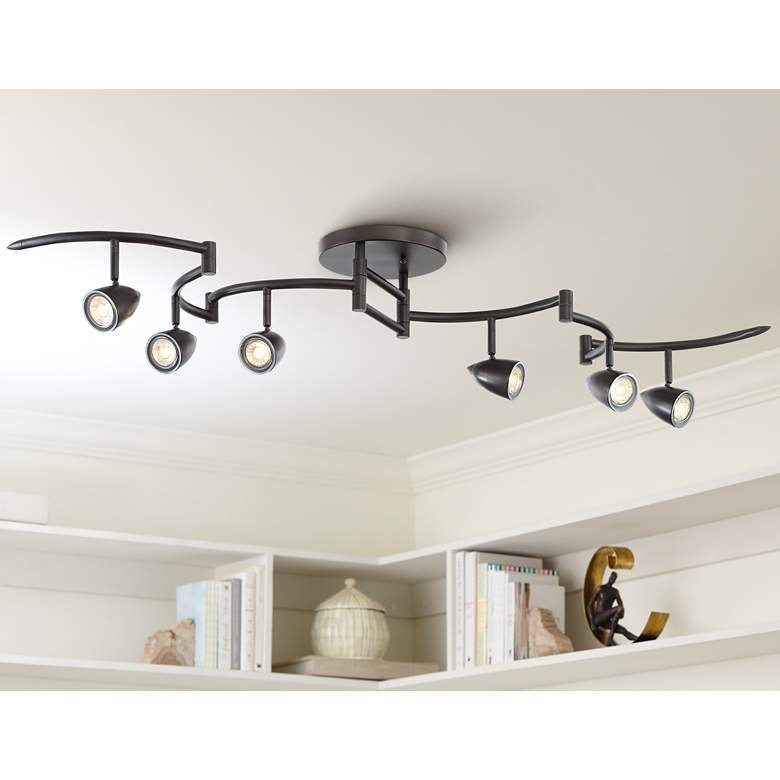 Image 1 Pro Track Heavy Duty Axel 72 inch  Wide 6-Light LED Track Fixture