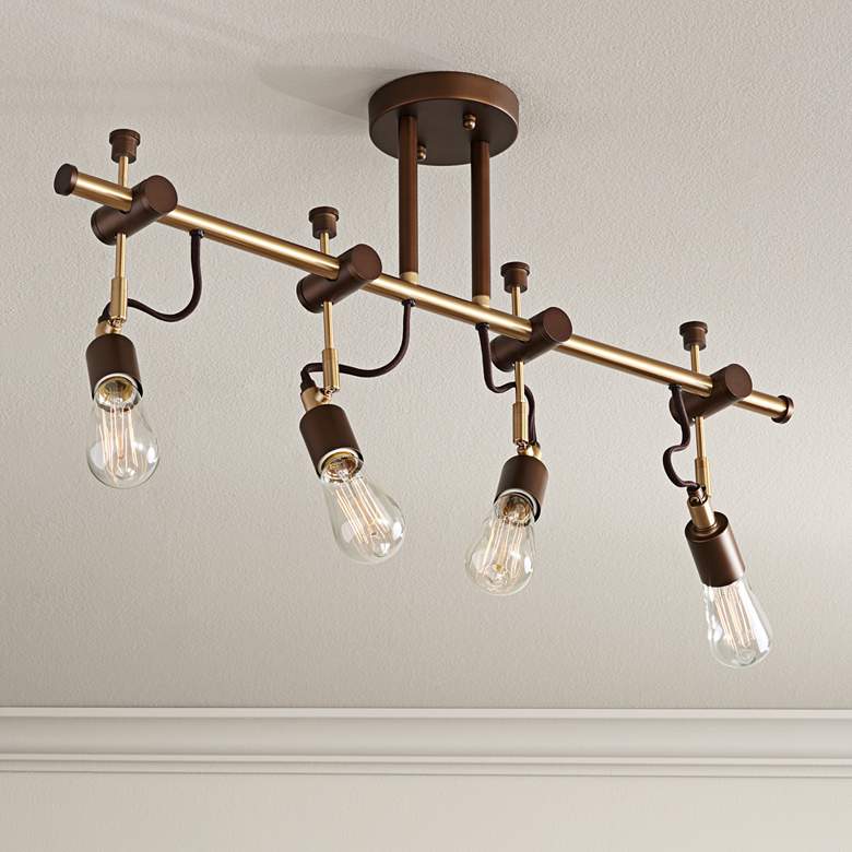 Image 1 Pro Track Henning 4-Light Oil-Rubbed Bronze Track Fixture