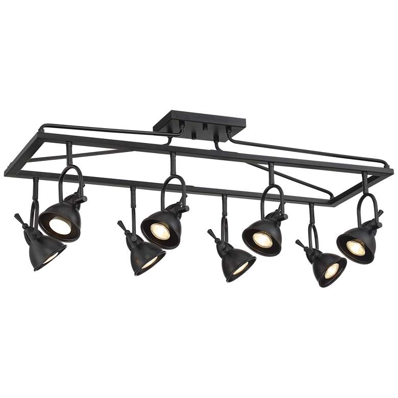 Image 5 Pro Track Kane 36" Wide 8-Light Bronze Cage Track Style Light Fixture more views