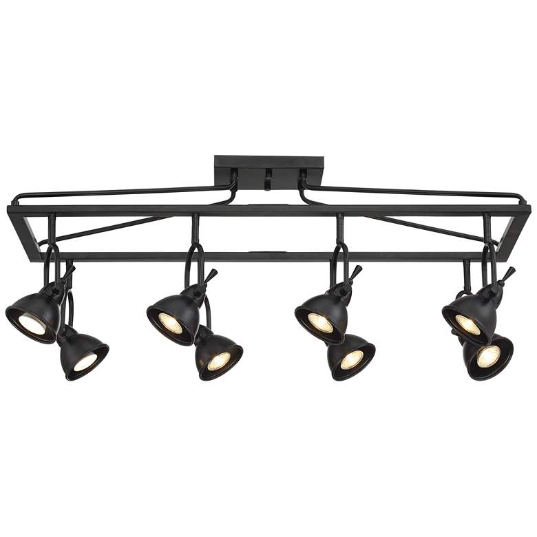 Image 6 Pro Track Kane 36 inch Wide 8-Light Bronze Cage Track Style Light Fixture more views