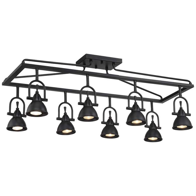 Image 1 Pro Track Kane 8-Light Bronze Cage Track Fixture with LED Bulbs